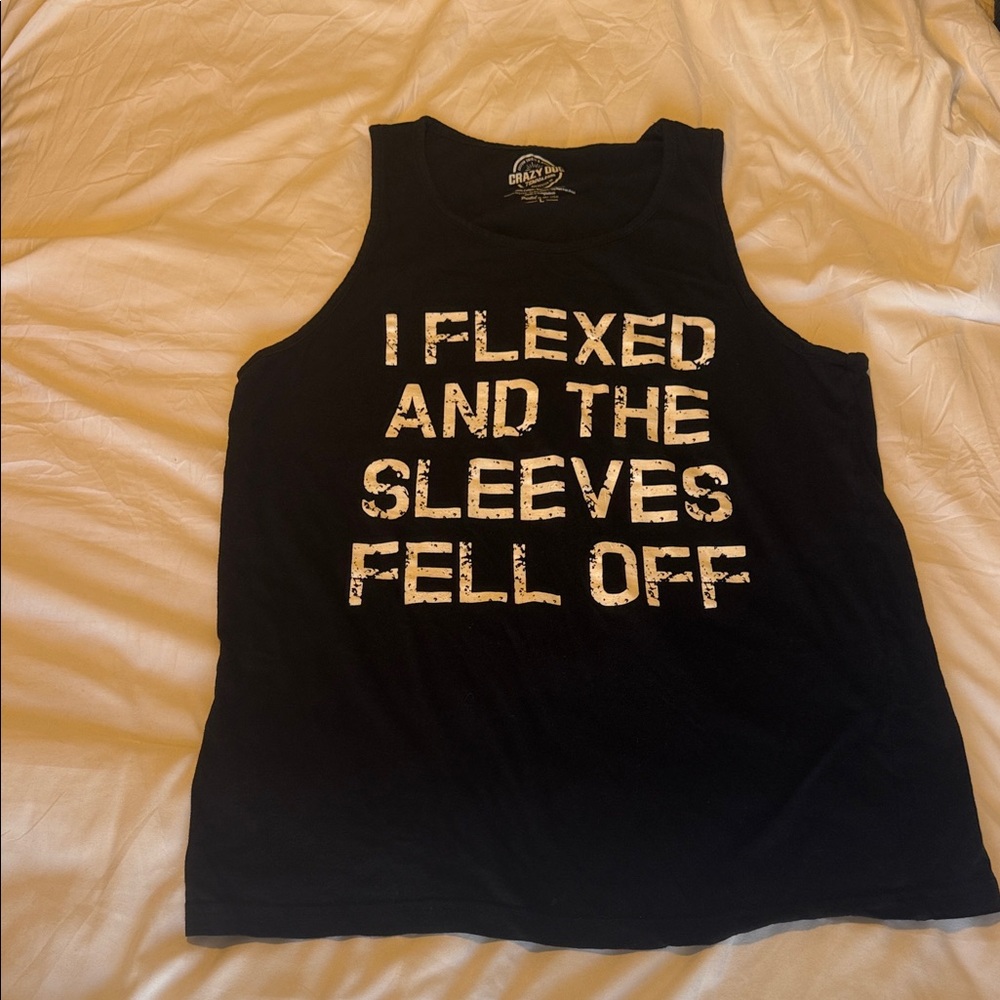 Crazy Dog T-Shirts Black Tank Top - Picture 2 of 4
